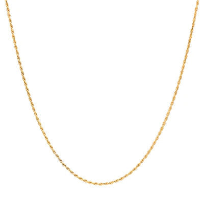 2mm Rope Chain 10K – Linaje 2mm Rope Chain 10K – Linaje